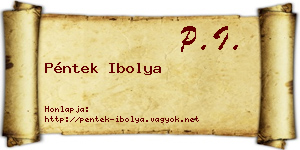 Péntek Ibolya névjegykártya