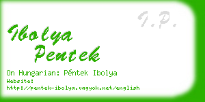 ibolya pentek business card