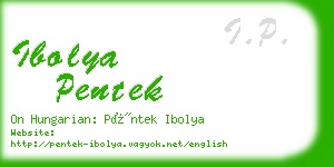 ibolya pentek business card